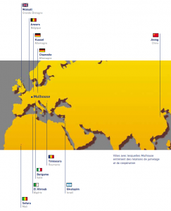 Carte des relations de jumelage et de coopération