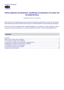 Notice PACS - CERFA 52176