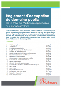Règlement d'occupation du domaine public