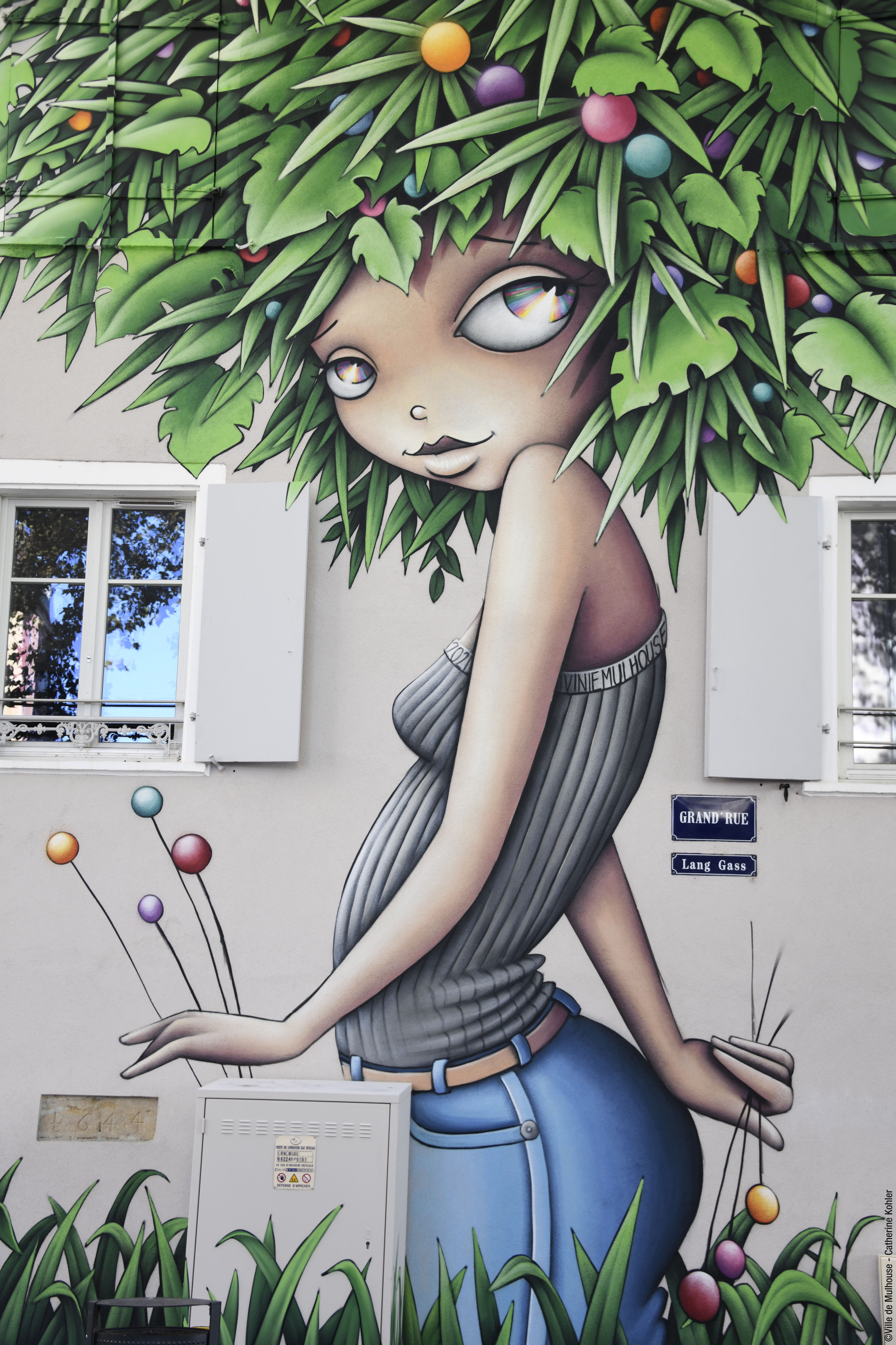 Vinie graffiti, 2021, Orlinda lavergne, grand'rue, Graff, mur peint,